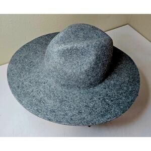 GiGi Pip 100% AustralianWool M/L Gray Brimmed Hat. Sturdy Western Cowgirl Luxury